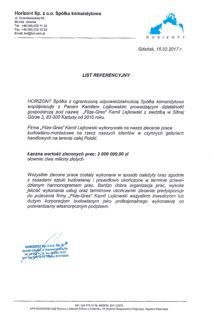 referencje horizont
