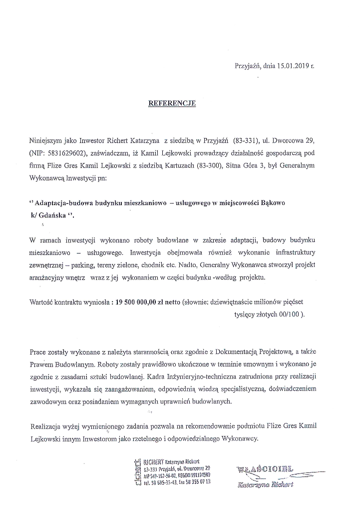 referencje katarzyna richert