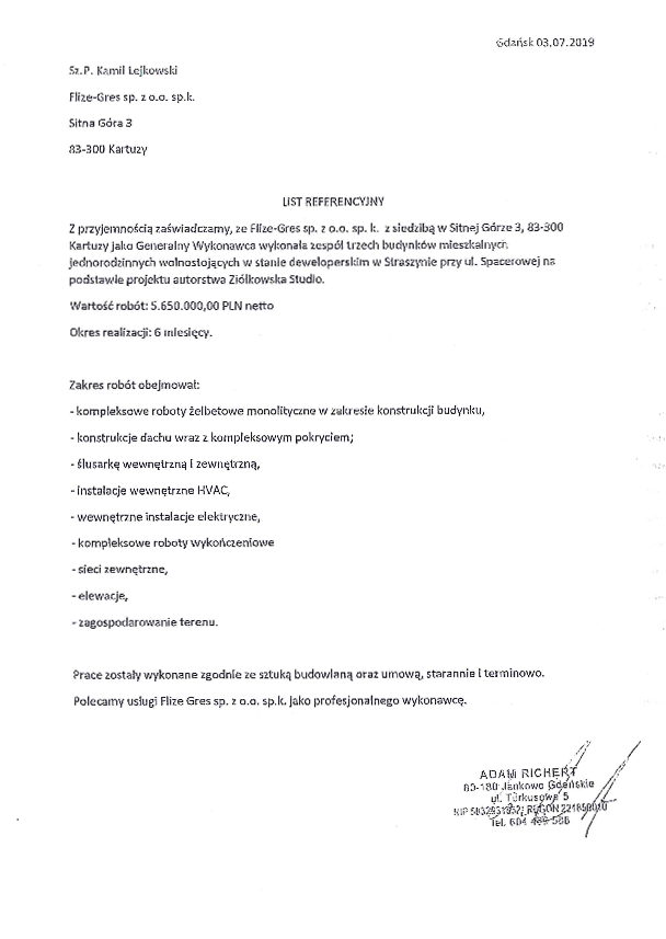 referencje adam richert